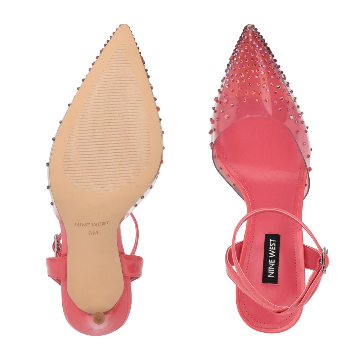 Zapatos De Salon Nine West Foreva Ankle Correa Vestido Rosas Coral | 8231PYQNL