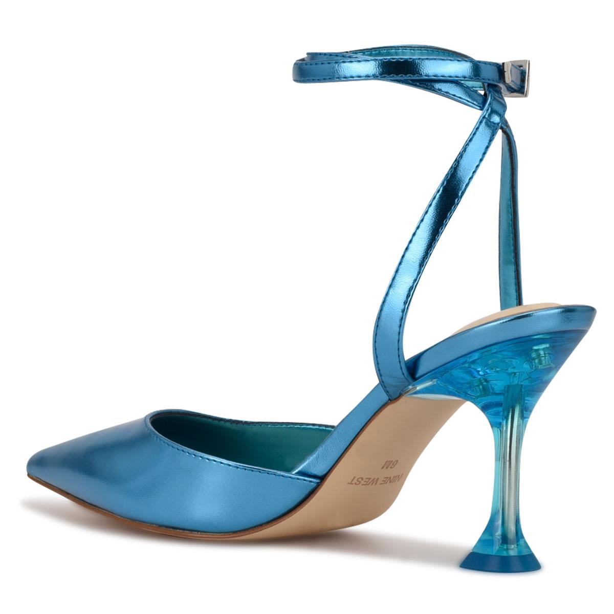 Zapatos De Salon Nine West Harlowe Ankle Correa Azules | 3697LNQJO