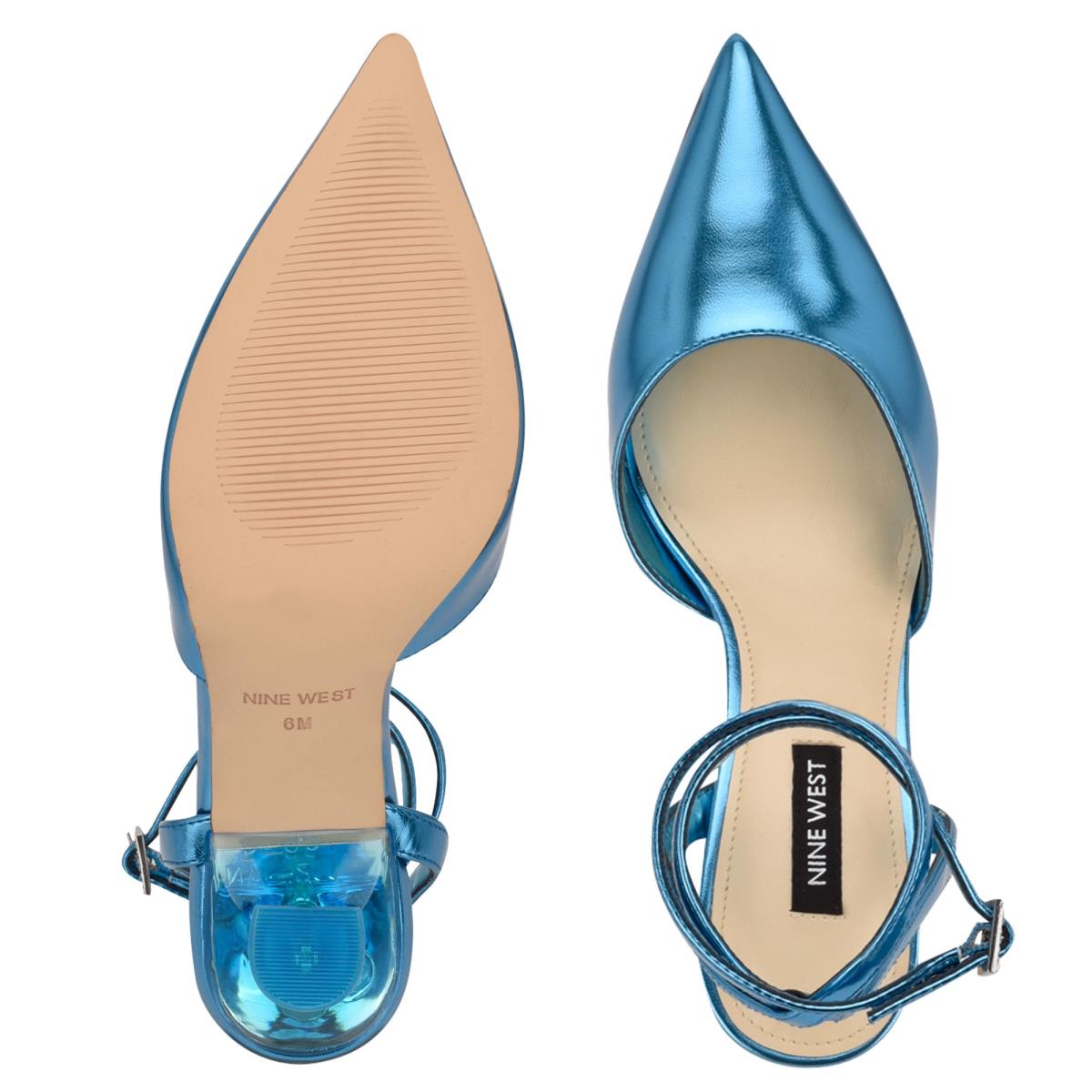 Zapatos De Salon Nine West Harlowe Ankle Correa Azules | 3697LNQJO