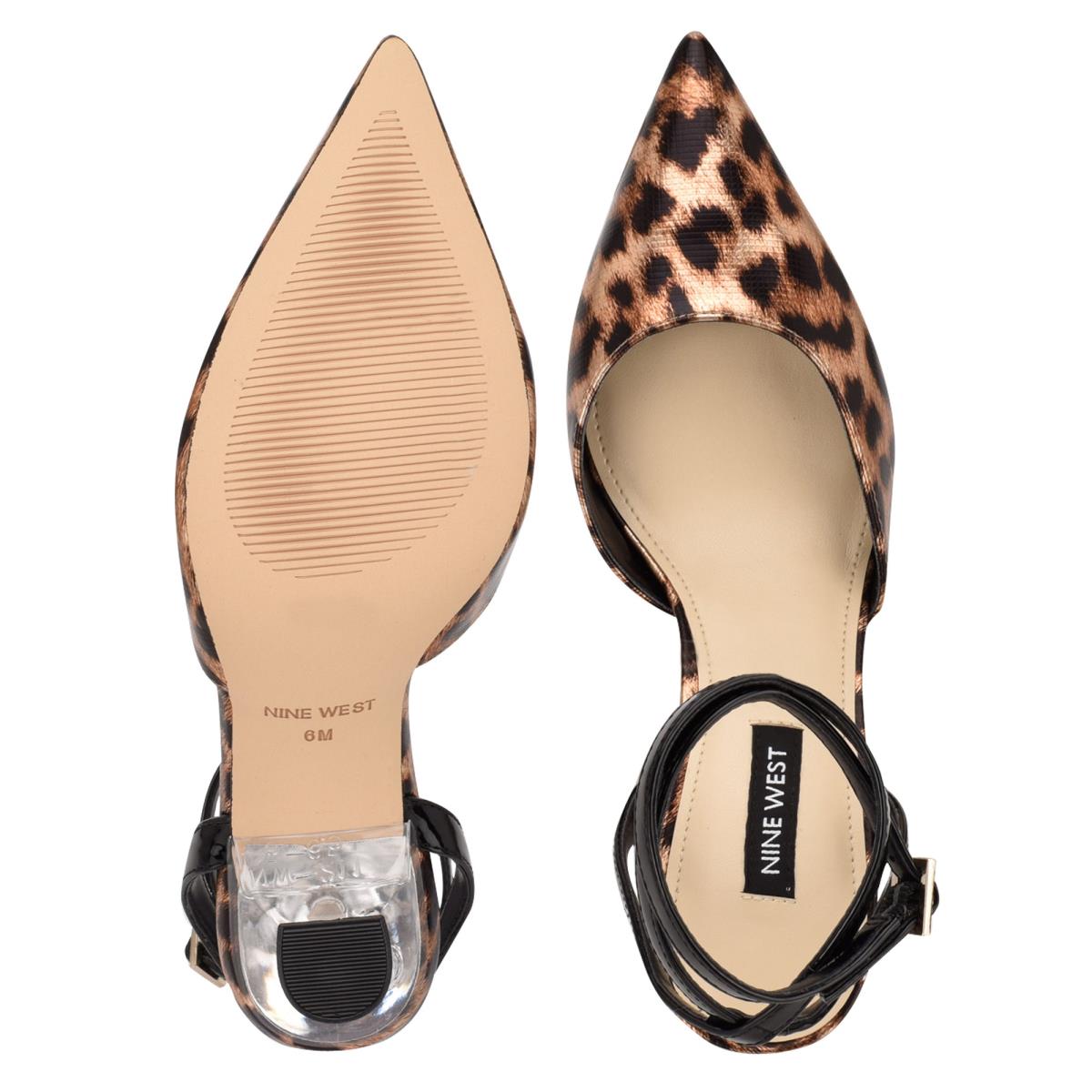 Zapatos De Salon Nine West Harlowe Ankle Correa Leopardo | 6402OSZVJ