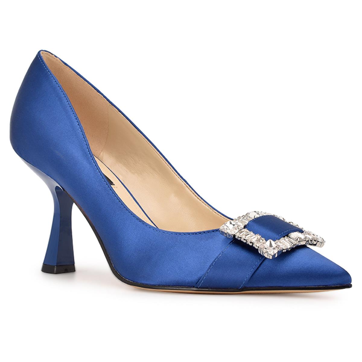 Zapatos De Salon Nine West Helyn Pointy Puntera Azules | 6982VYEOL