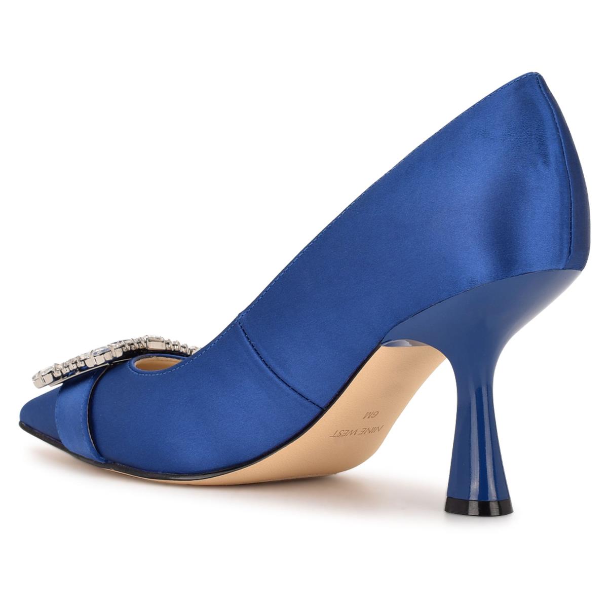 Zapatos De Salon Nine West Helyn Pointy Puntera Azules | 6982VYEOL