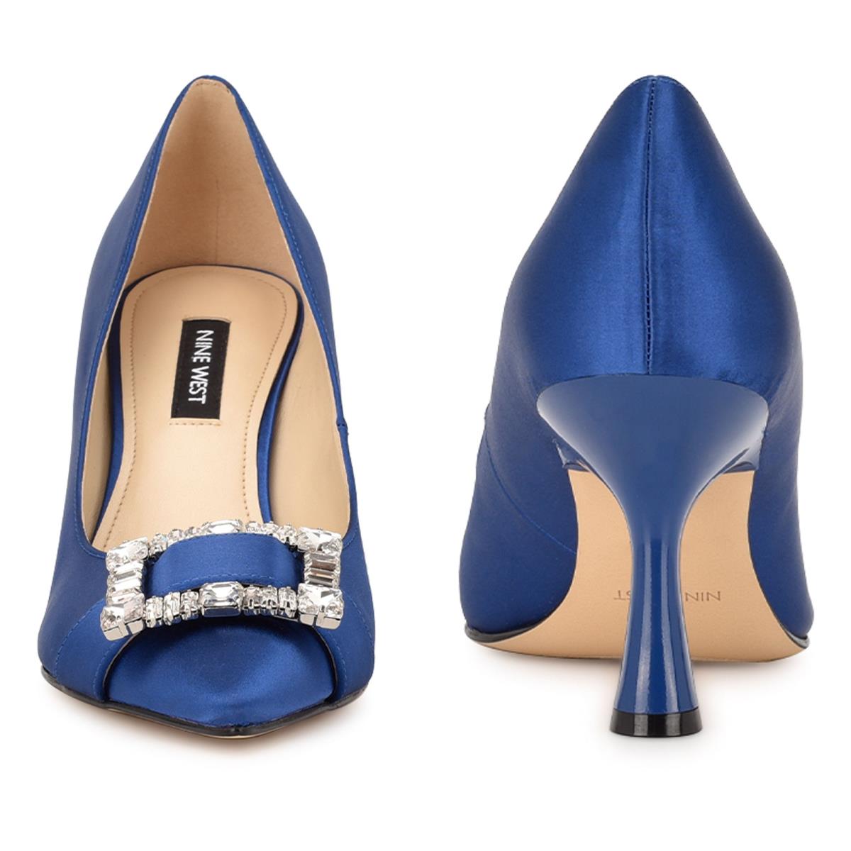 Zapatos De Salon Nine West Helyn Pointy Puntera Azules | 6982VYEOL