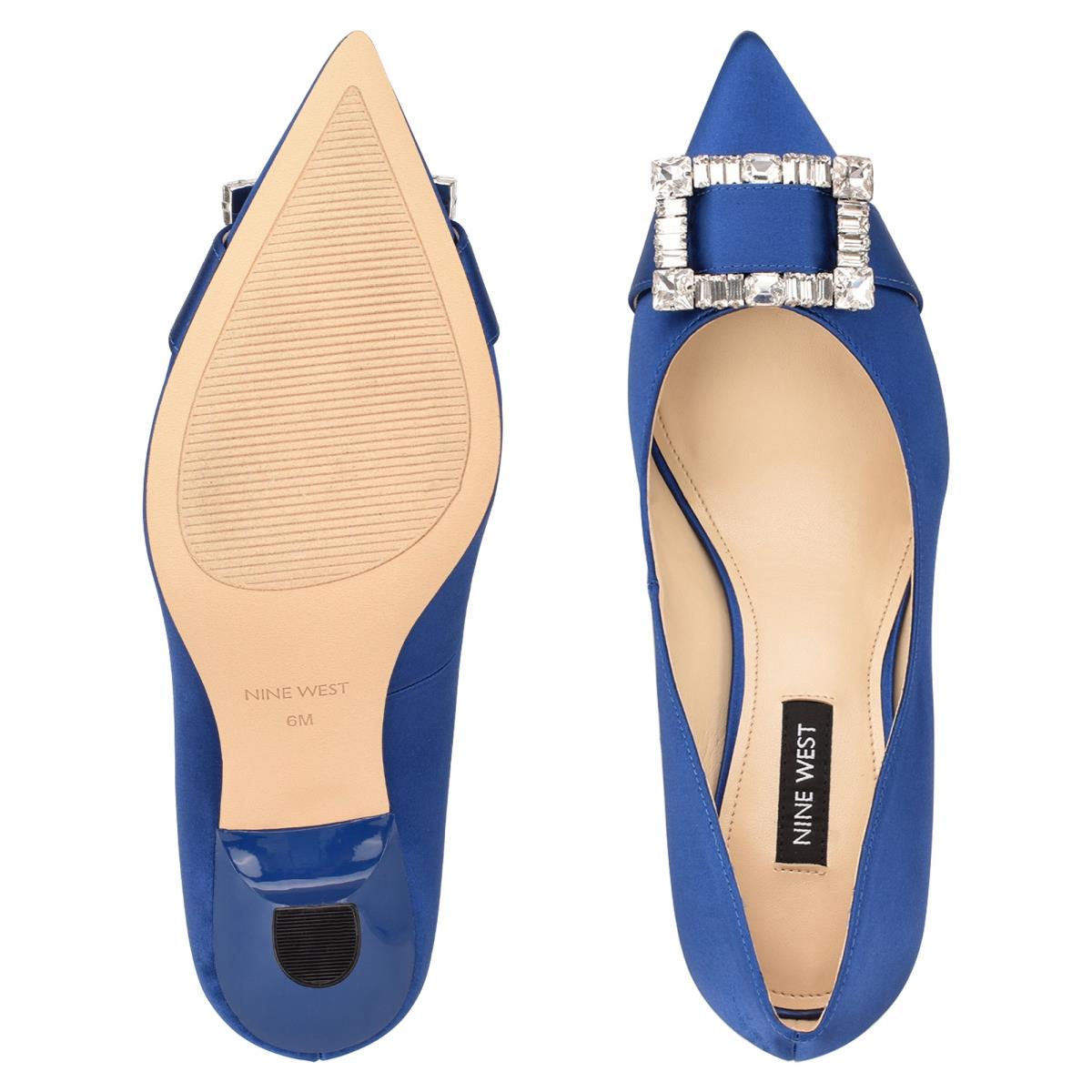 Zapatos De Salon Nine West Helyn Pointy Puntera Azules | 6982VYEOL