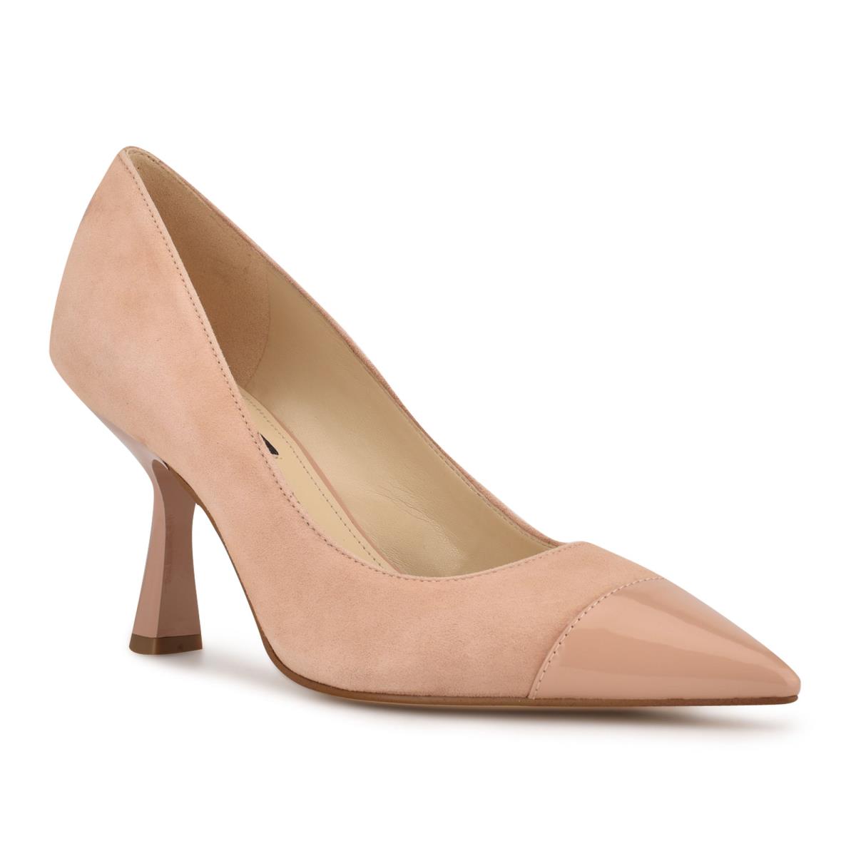 Zapatos De Salon Nine West Hippa Pointy Puntera Beige | 3617NJRCH