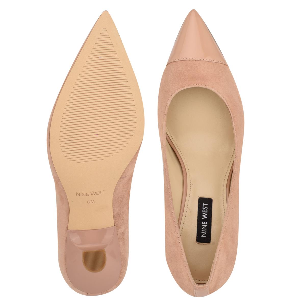 Zapatos De Salon Nine West Hippa Pointy Puntera Beige | 3617NJRCH