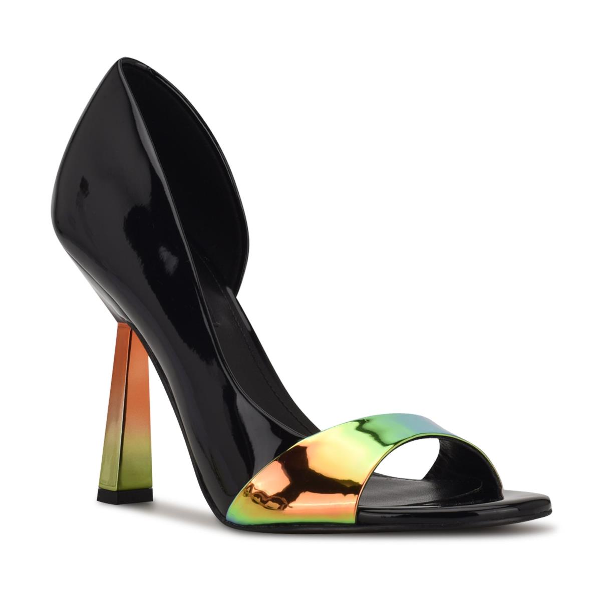 Zapatos De Salon Nine West Saidso Open Puntera Negras Multicolor | 7419DCNYG