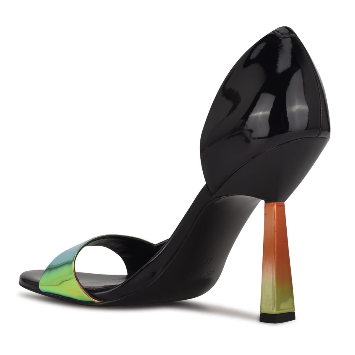 Zapatos De Salon Nine West Saidso Open Puntera Negras Multicolor | 7419DCNYG