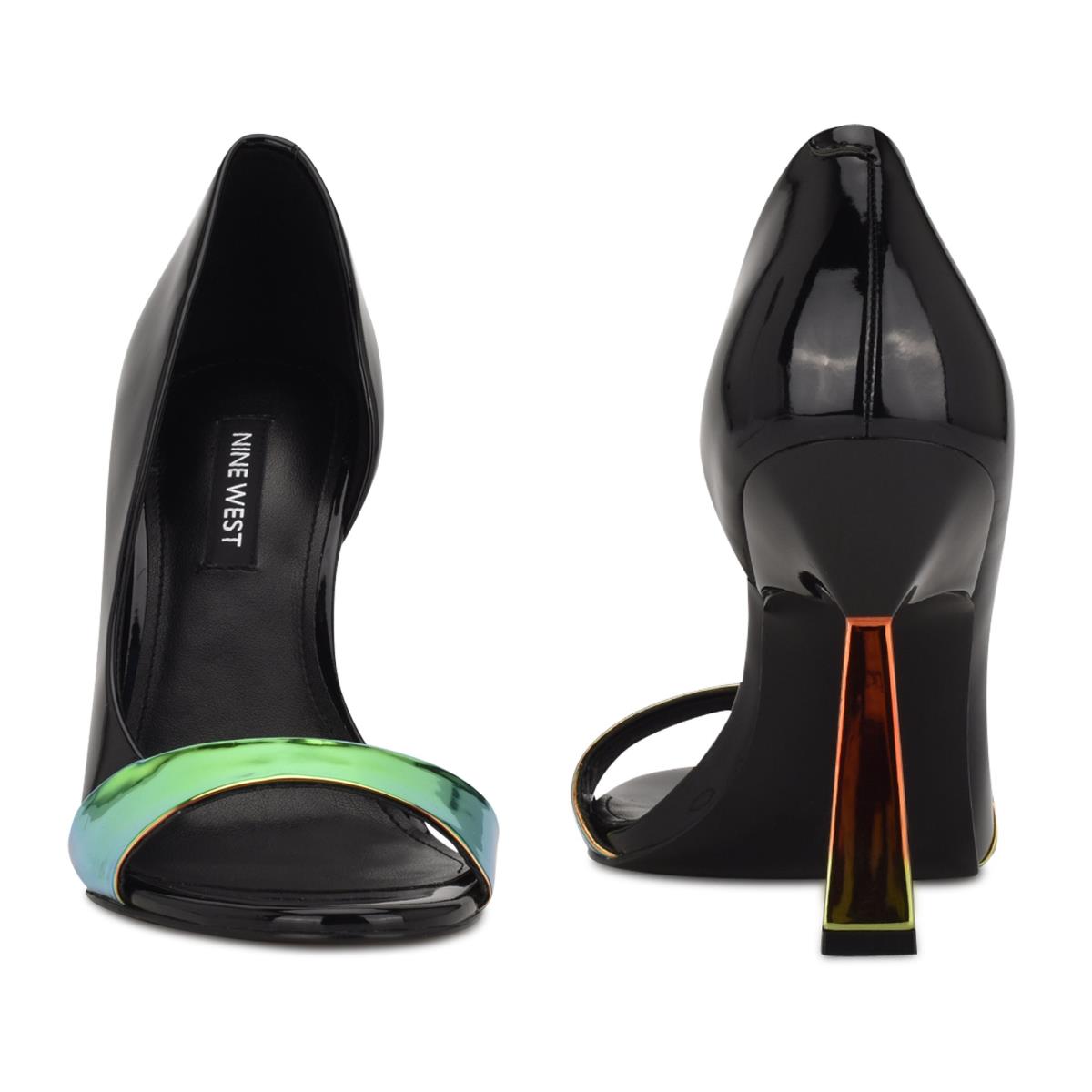 Zapatos De Salon Nine West Saidso Open Puntera Negras Multicolor | 7419DCNYG