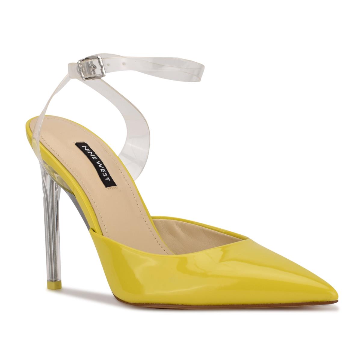 Zapatos De Salon Nine West Sparkea Ankle Correa Amarillo | 8063GKCBV