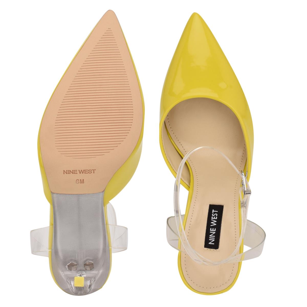 Zapatos De Salon Nine West Sparkea Ankle Correa Amarillo | 8063GKCBV