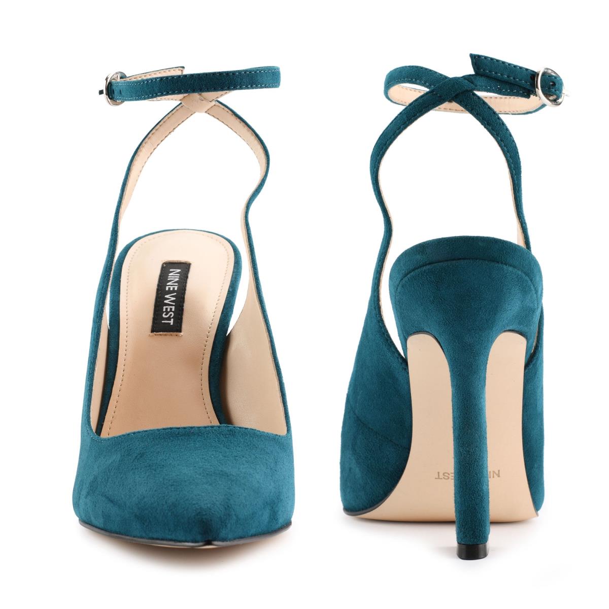 Zapatos De Salon Nine West Tabita Ankle Correa Vestido Verde Oliva | 4236WVZFE