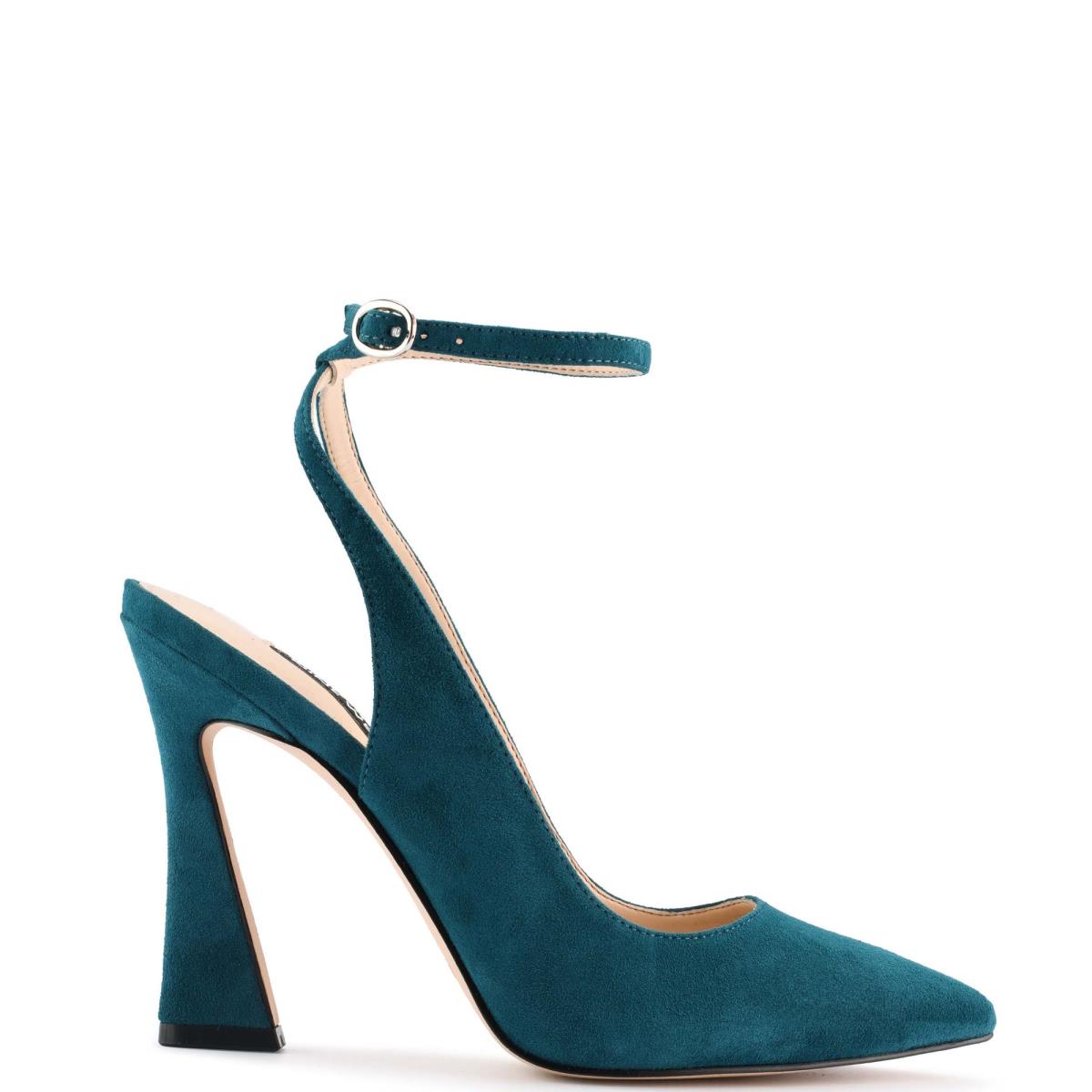 Zapatos De Salon Nine West Tabita Ankle Correa Vestido Verde Oliva | 4236WVZFE