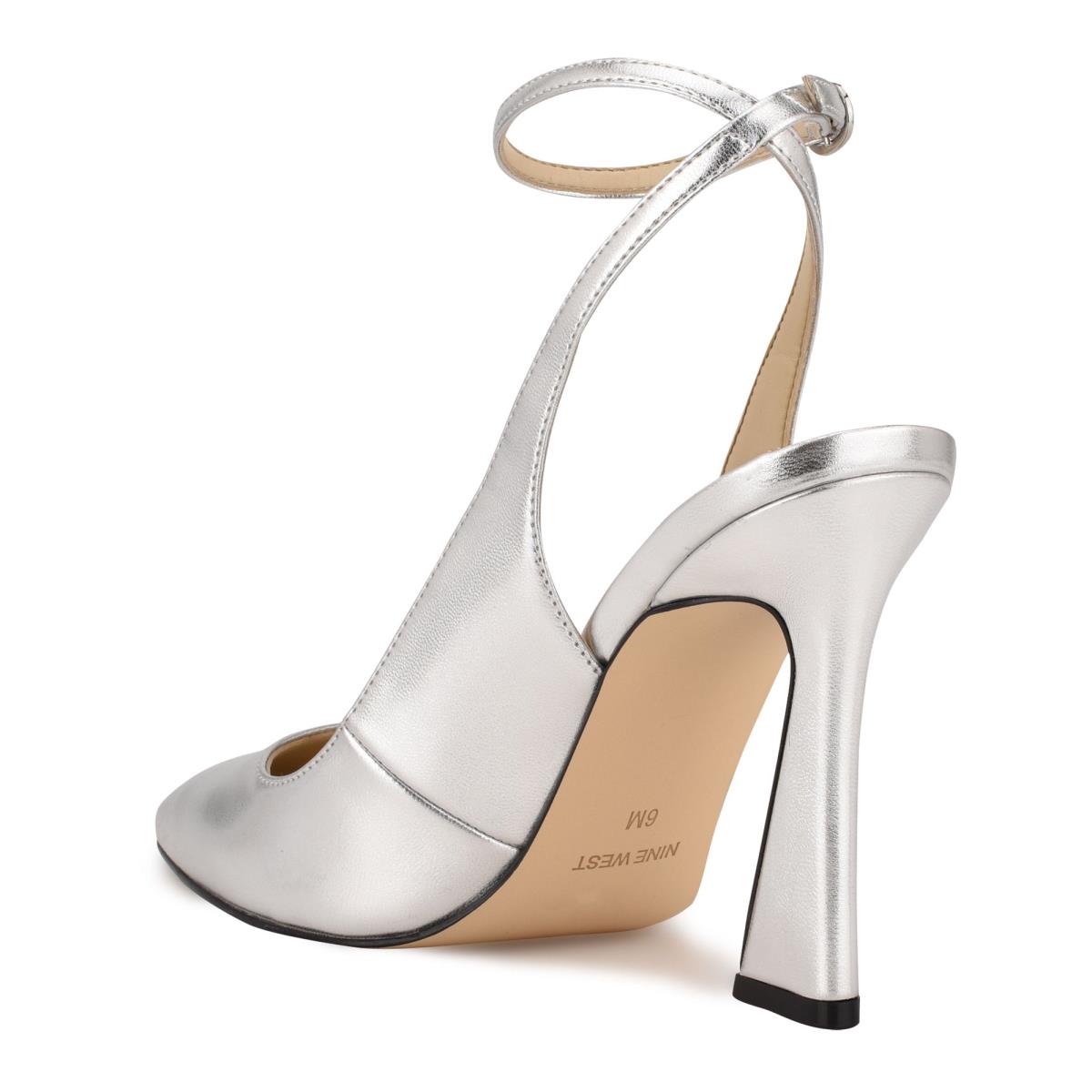 Zapatos De Salon Nine West Tabita Ankle Correa Vestido Plateadas | 5986PZYNA