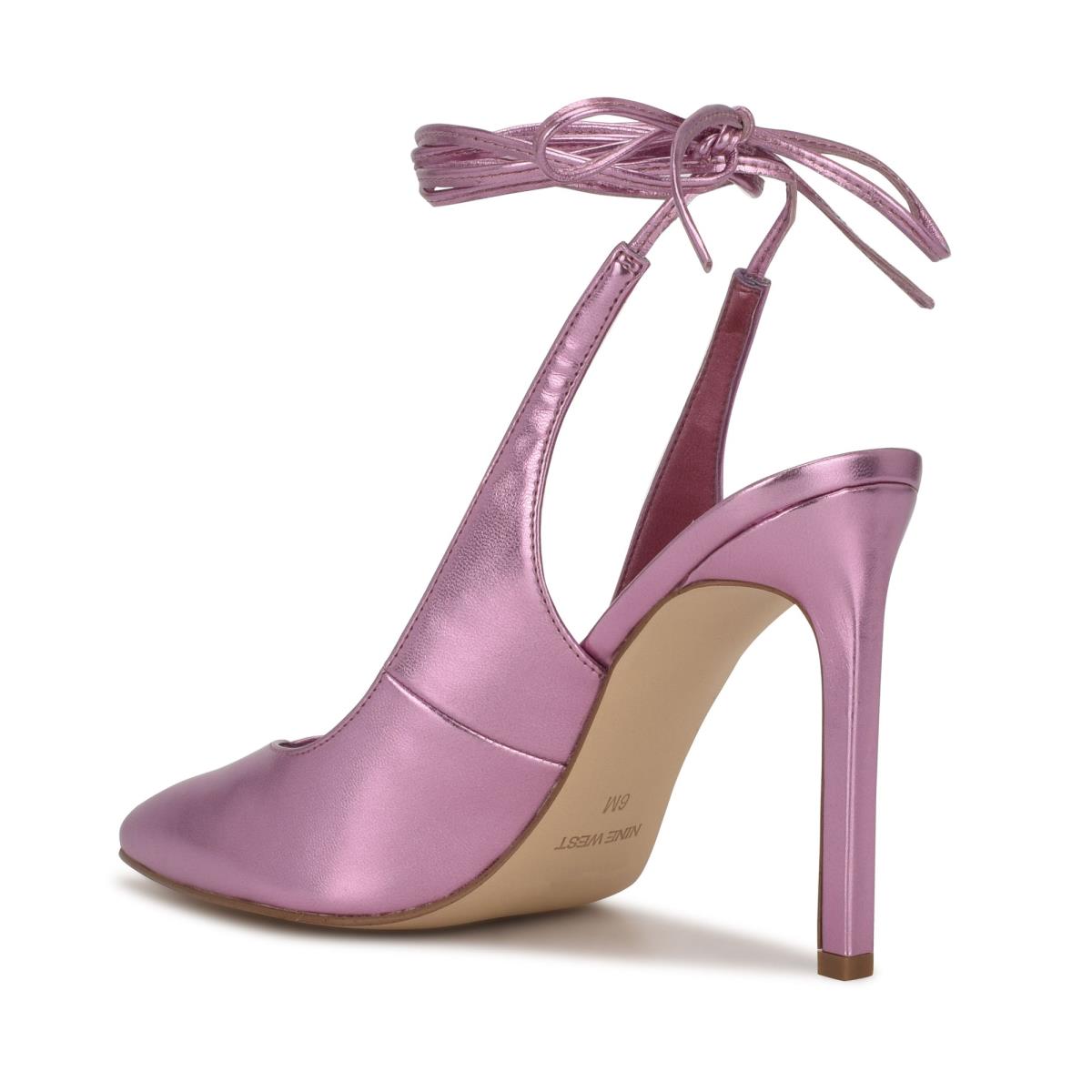 Zapatos De Salon Nine West Talon Ankle Wrap Vestido Rosas | 6735NQFHC