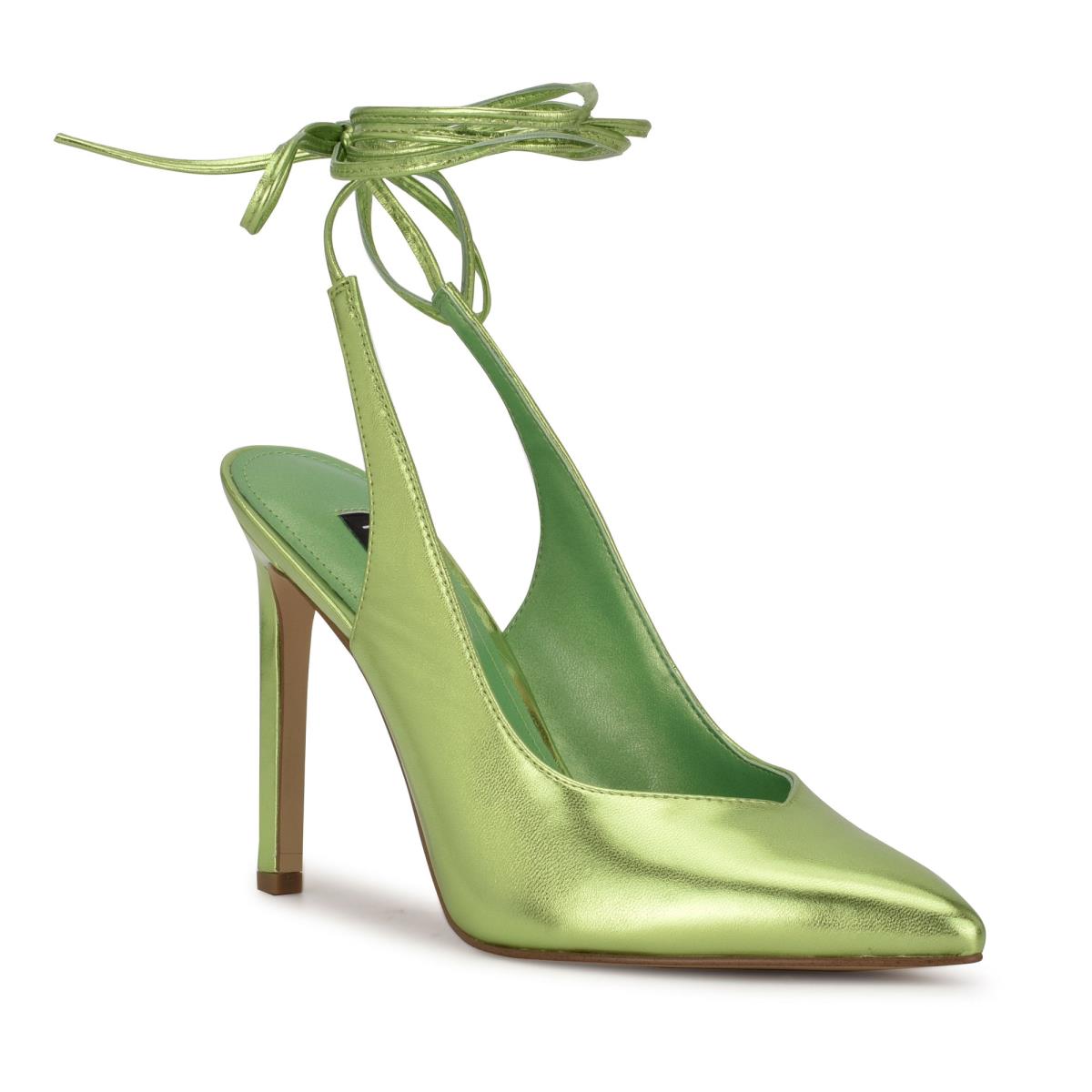 Zapatos De Salon Nine West Talon Ankle Wrap Vestido Verde | 9573VROMP