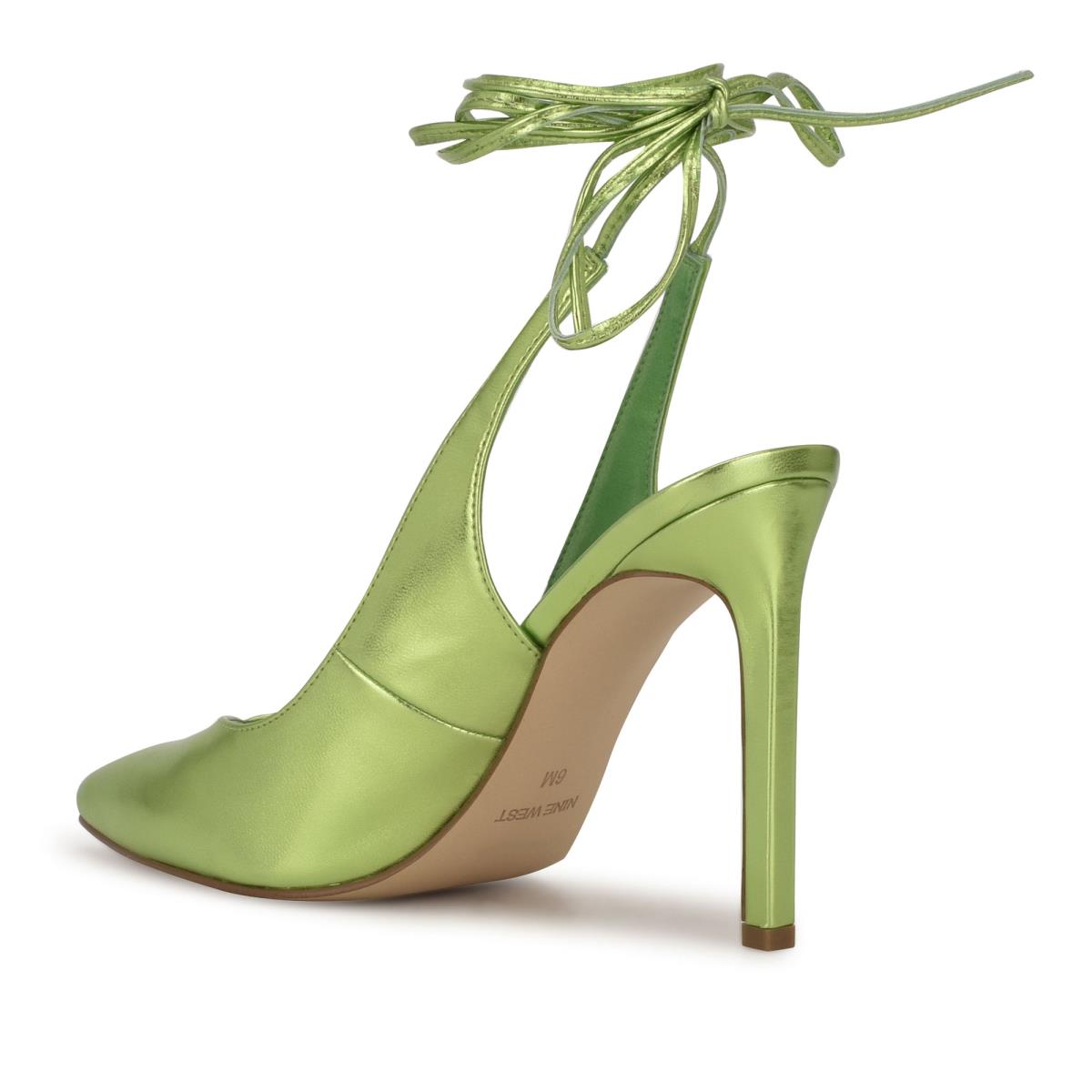 Zapatos De Salon Nine West Talon Ankle Wrap Vestido Verde | 9573VROMP