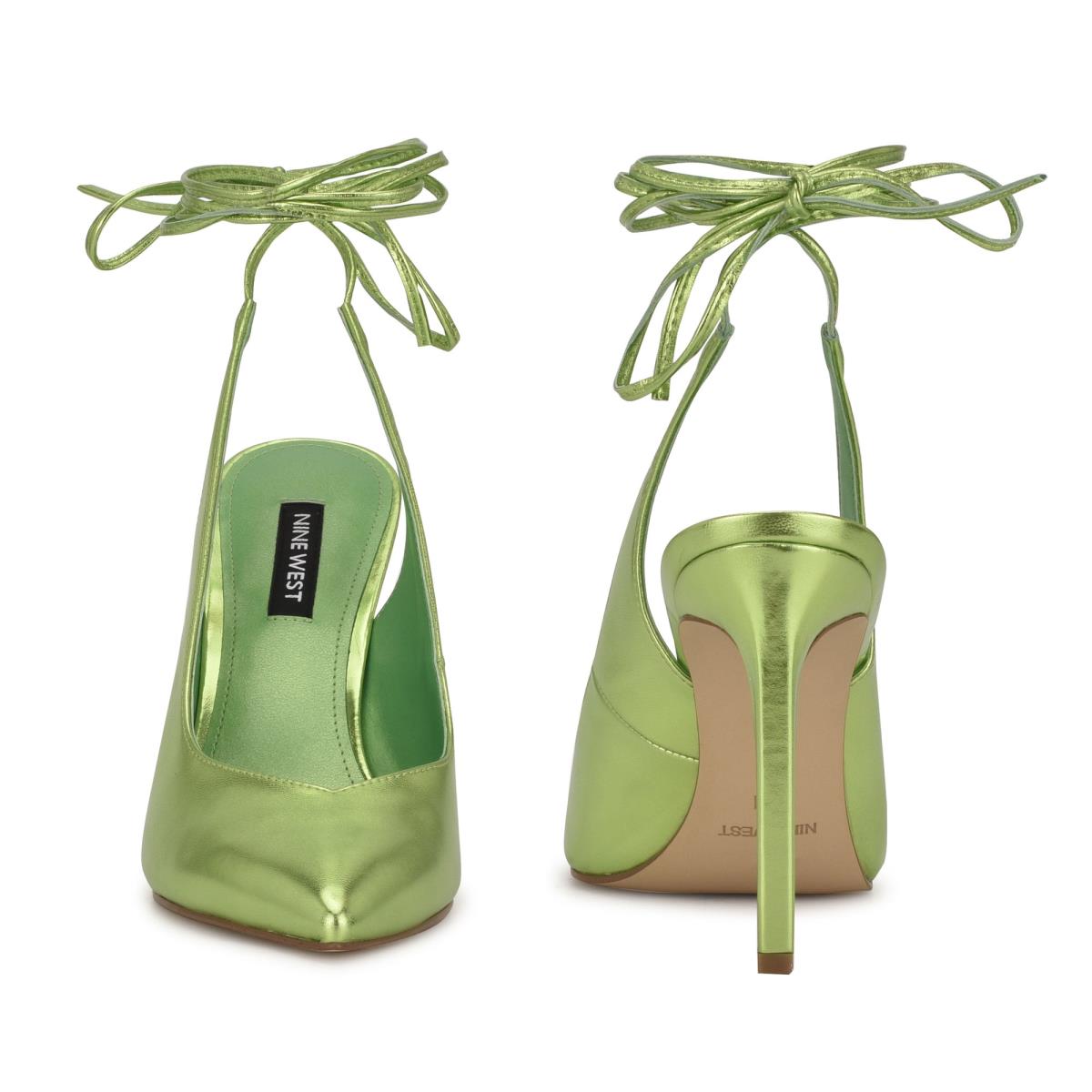 Zapatos De Salon Nine West Talon Ankle Wrap Vestido Verde | 9573VROMP