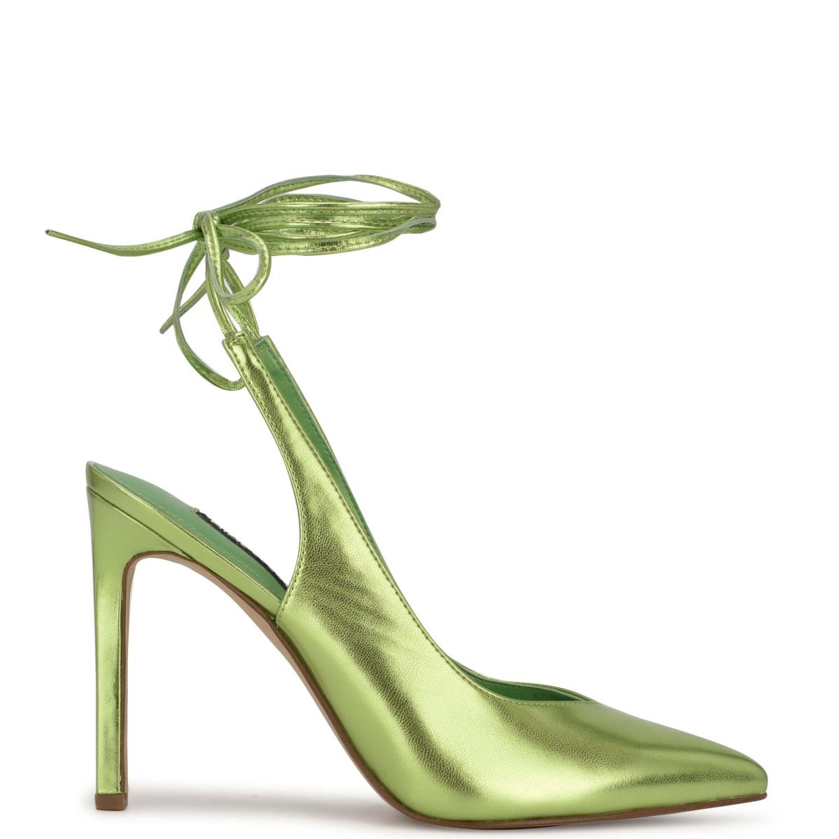 Zapatos De Salon Nine West Talon Ankle Wrap Vestido Verde | 9573VROMP