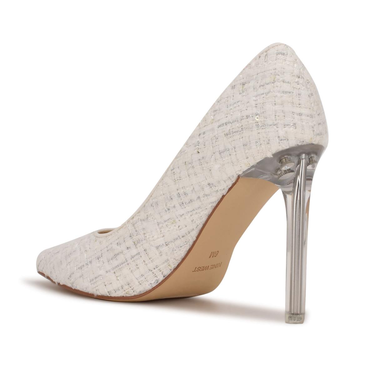 Zapatos De Salon Nine West Tatiana Pointy Puntera Blancas | 0926VPMHE