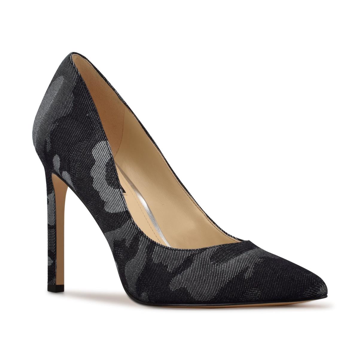 Zapatos De Salon Nine West Tatiana Pointy Puntera Azules Camuflaje | 1623QBWMJ