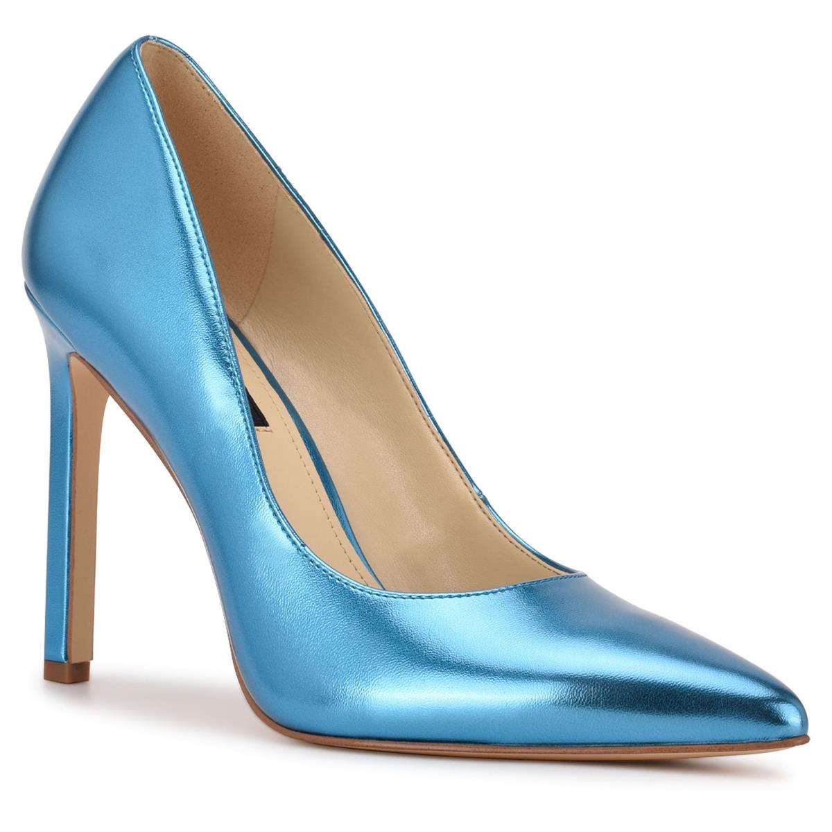 Zapatos De Salon Nine West Tatiana Pointy Puntera Azules Claro | 2460RXCET