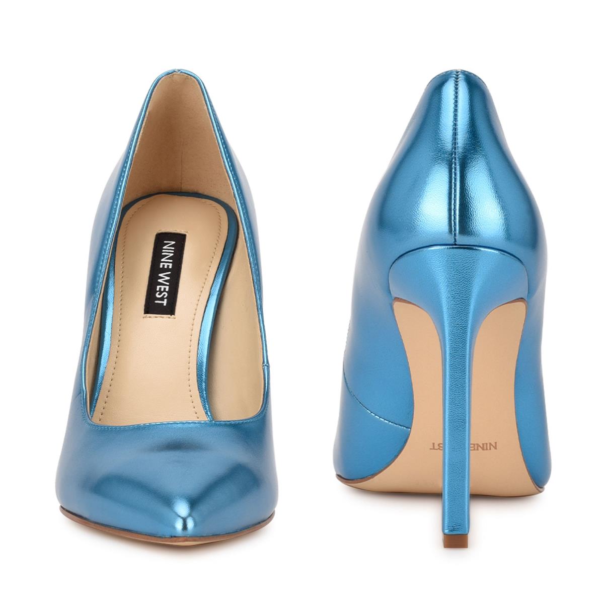 Zapatos De Salon Nine West Tatiana Pointy Puntera Azules Claro | 2460RXCET