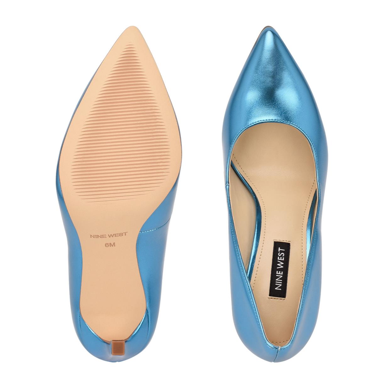 Zapatos De Salon Nine West Tatiana Pointy Puntera Azules Claro | 2460RXCET