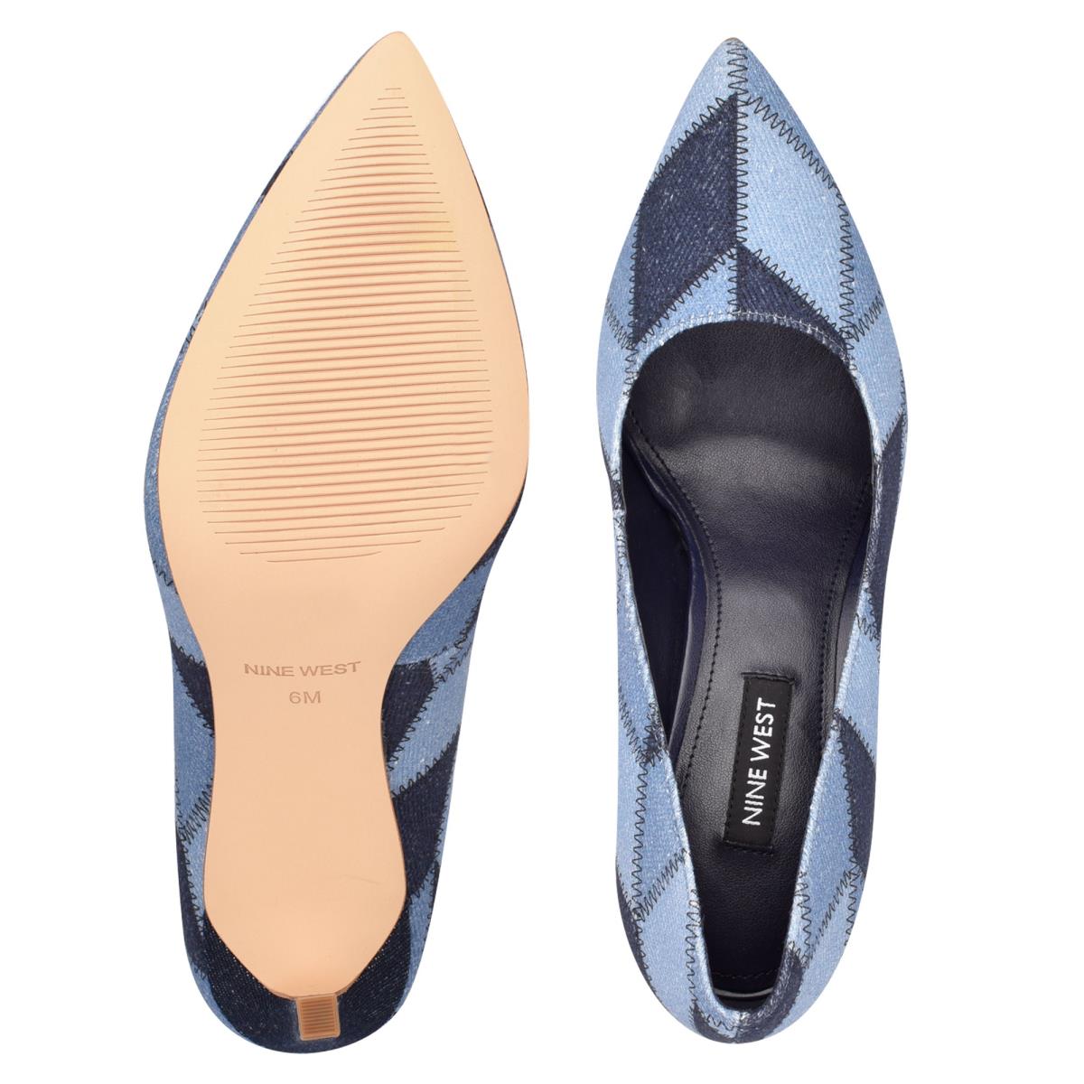 Zapatos De Salon Nine West Tatiana Pointy Puntera Azules | 4927WUGBE