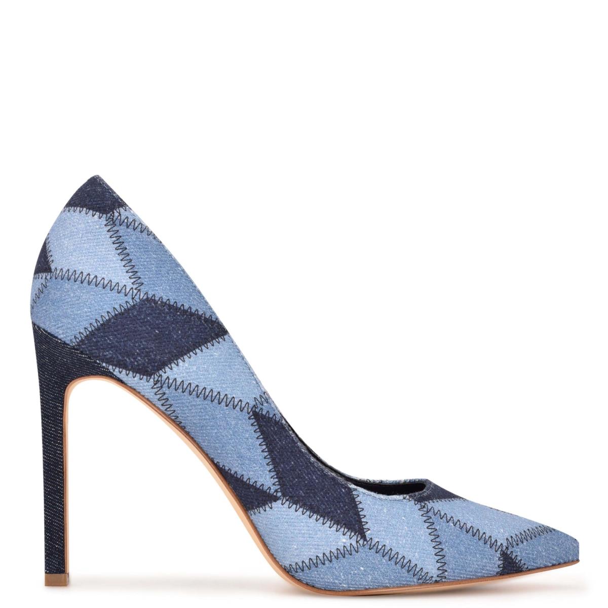 Zapatos De Salon Nine West Tatiana Pointy Puntera Azules | 4927WUGBE