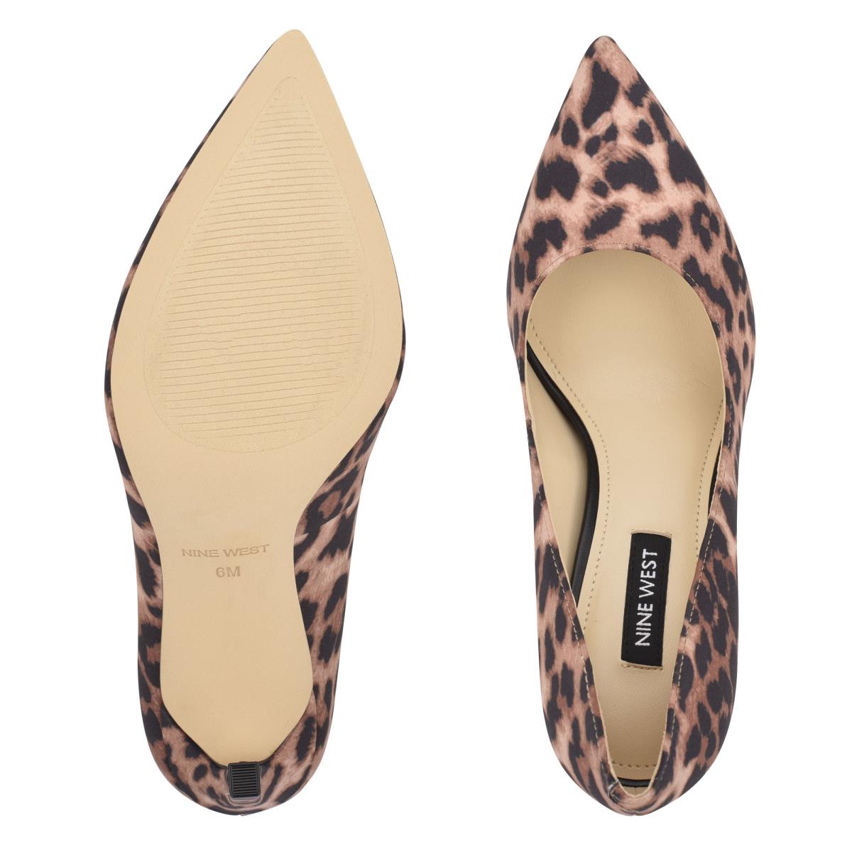 Zapatos De Salon Nine West Tatiana Pointy Puntera Leopardo | 5147FIALN