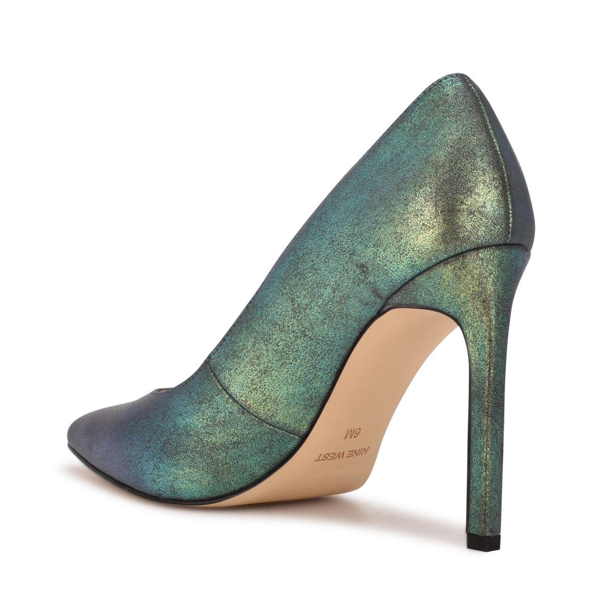 Zapatos De Salon Nine West Tatiana Pointy Puntera Verde | 6319QFJHN