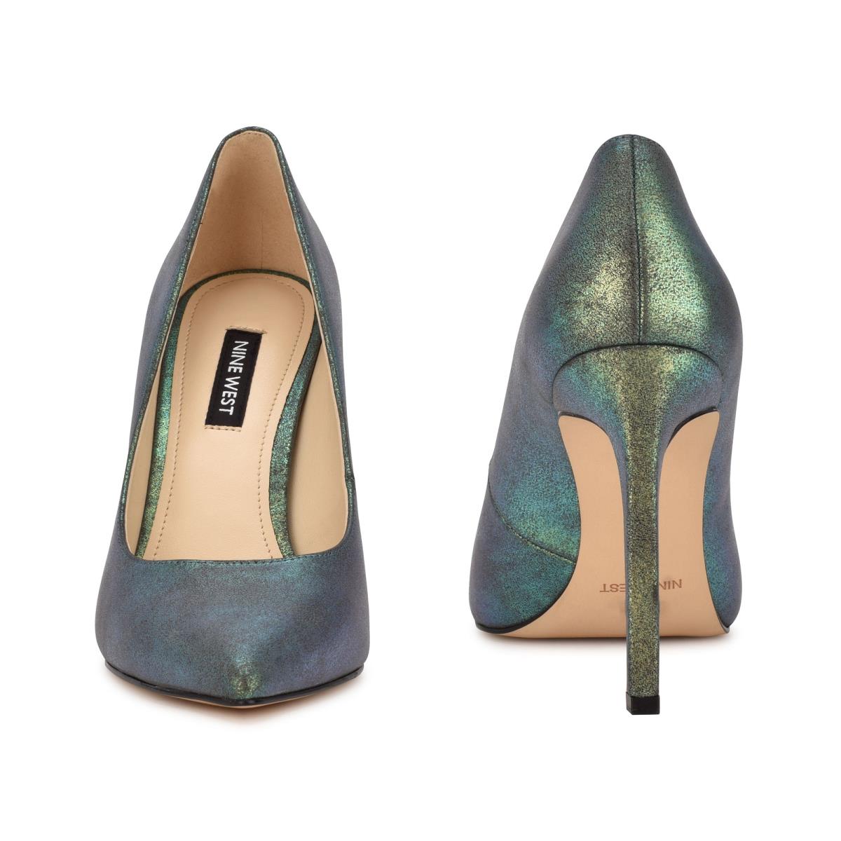 Zapatos De Salon Nine West Tatiana Pointy Puntera Verde | 6319QFJHN