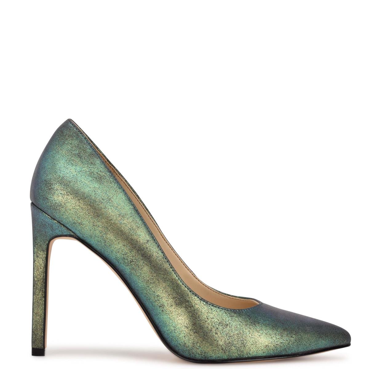 Zapatos De Salon Nine West Tatiana Pointy Puntera Verde | 6319QFJHN