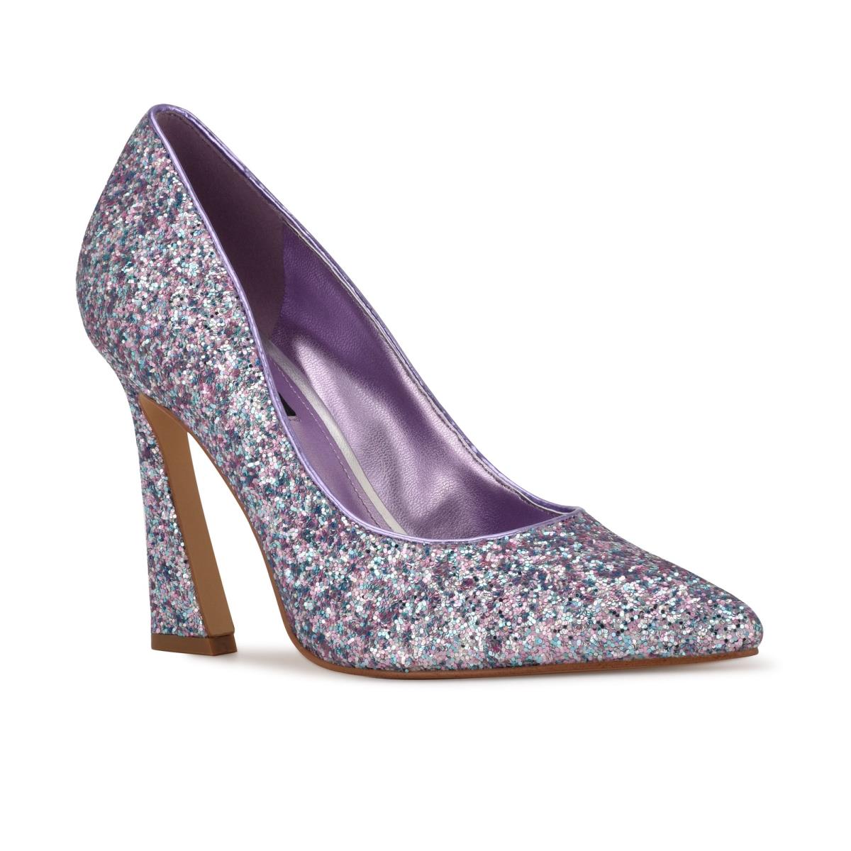 Zapatos De Salon Nine West Trendz Pointy Puntera Moradas Multicolor | 1726HGREQ