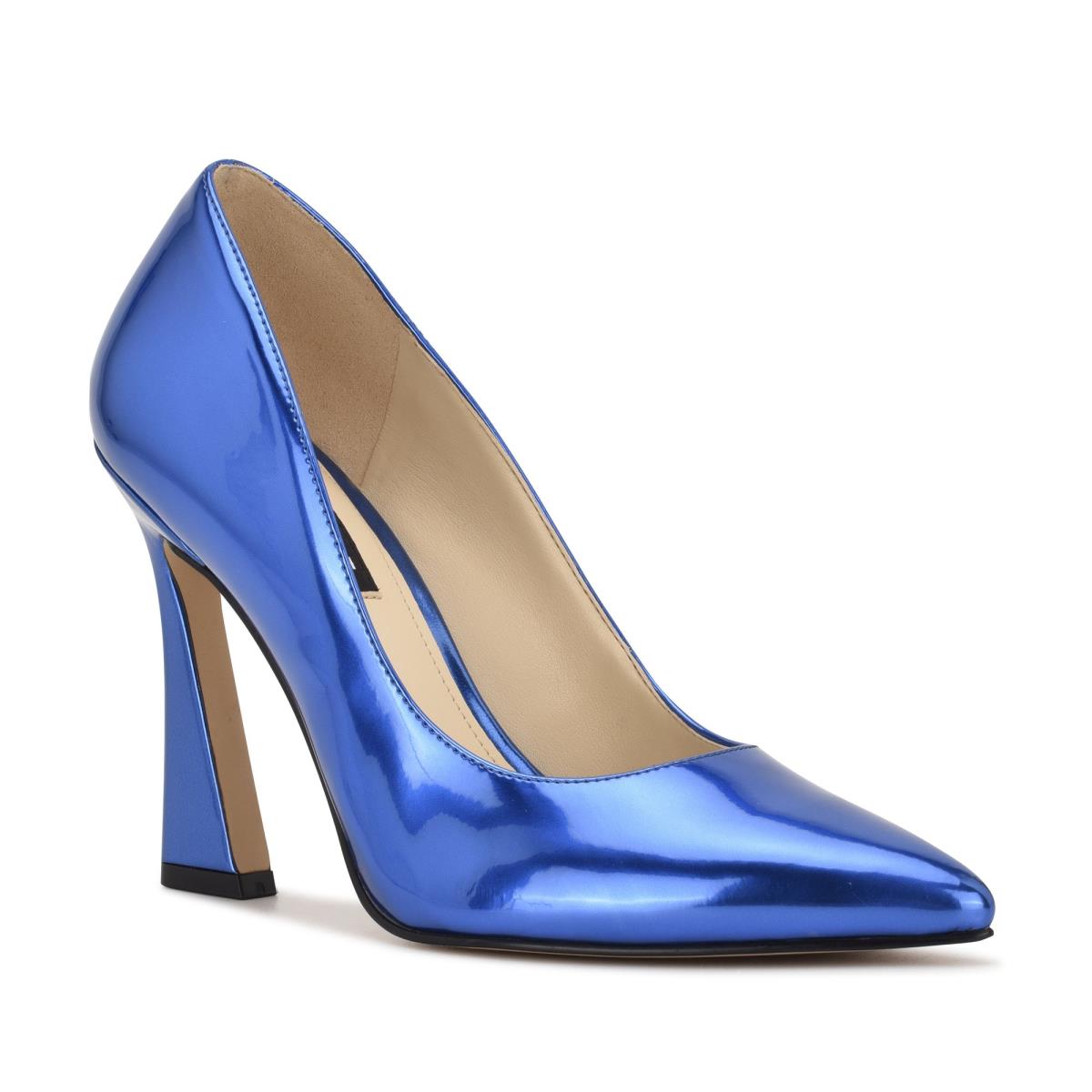 Zapatos De Salon Nine West Trendz Pointy Puntera Azules | 7432BYFIN