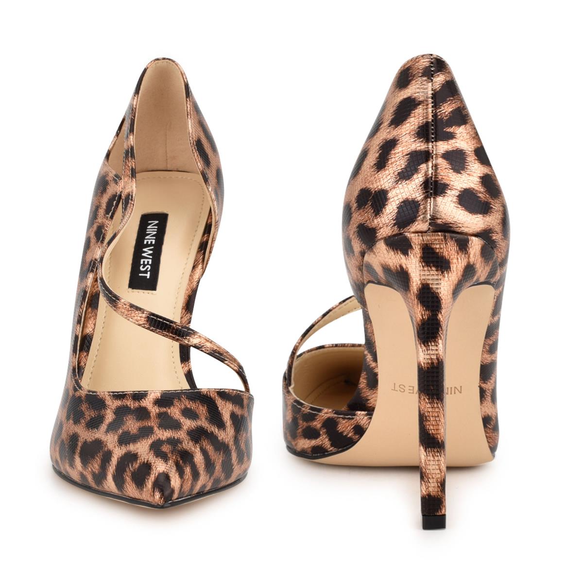 Zapatos De Salon Nine West Twirl Pointy Puntera Leopardo | 7359MVOTR