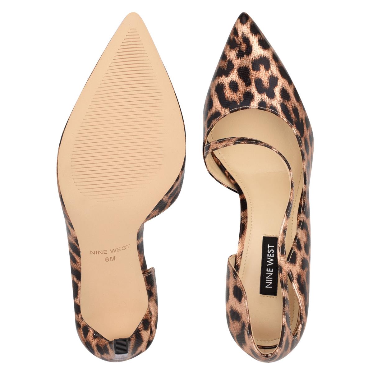 Zapatos De Salon Nine West Twirl Pointy Puntera Leopardo | 7359MVOTR