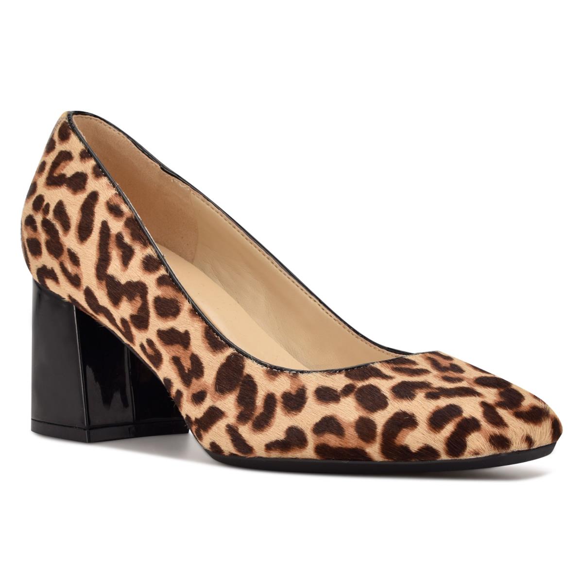 Zapatos De Salon Nine West Vibe 9x9 Block Heel Leopardo | 1746IJSEK