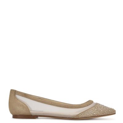 Ballerinas Nine West Bogus Pointy Puntera Beige | 2076FMAXS