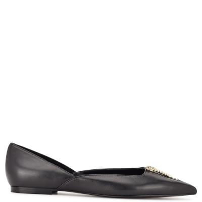 Ballerinas Nine West Brina Pointy Puntera Negras | 4716JCHMK