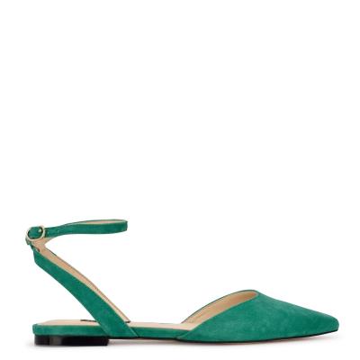 Ballerinas Nine West Briy Pointy Puntera Verde | 3189ADXZR