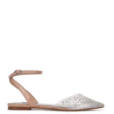 Ballerinas Nine West Briya Pointy Puntera Beige | 7951WESUP