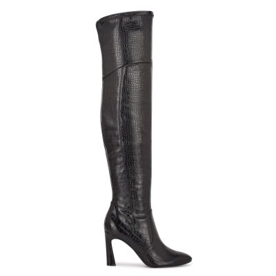 Botas Nine West Sizzle Over The Knee Heel Negras | 9014ZEOLM