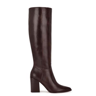 Botas de Tacon Nine West Brixe Marrones | 3980NJORV