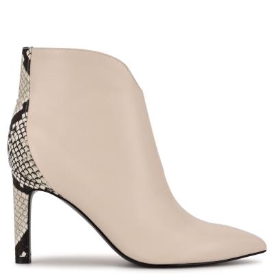 Botines Nine West Mikale Pointy Puntera Creme | 4623CEFXO