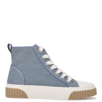 High Top Sneakers Nine West Dyiane Azules | 6395MZLCO