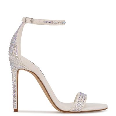 Sandalias Con Tiras Nine West Toria Ankle Blancas | 6481TFHKO