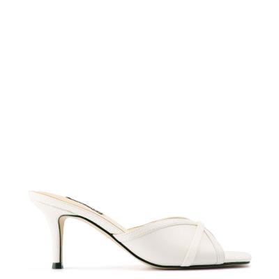 Sandalias Deslizantes Nine West Dainty Tacón Blancas | 8203PYIUH