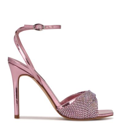 Sandalias Vestir Nine West Twinkle Tacón Rosas Claro | 1467RBKLC